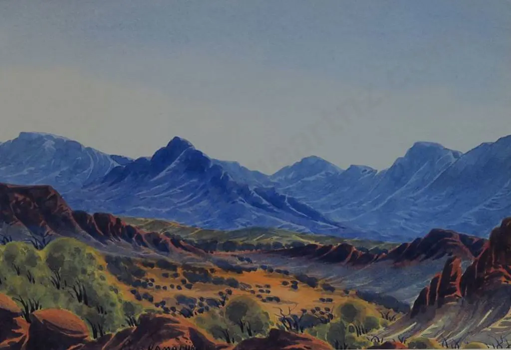 NAMATJIRA, Enos (1920-1966) - Australian Landscape Image 1++