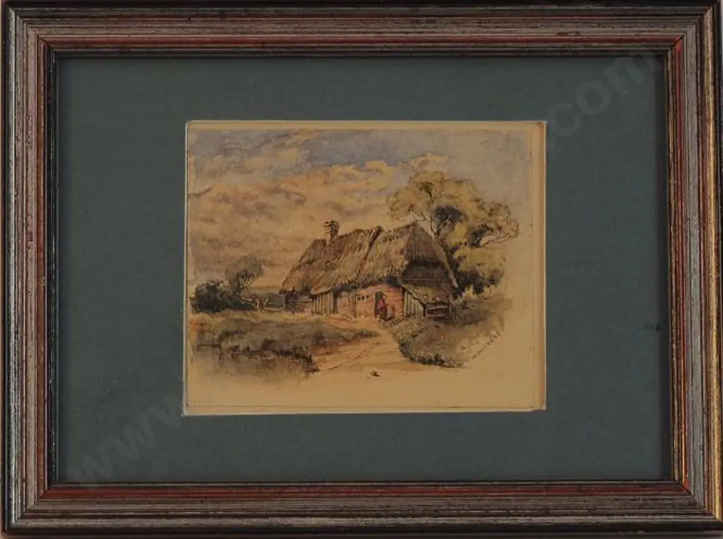 WITHERS, Walter H. (1854-1914) - Thatched Cottage in Country Image 1++