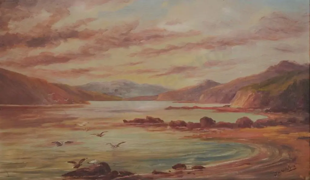 NICHOLSON, John Howard (1855-1930) - Gulls in Bay Image 1++