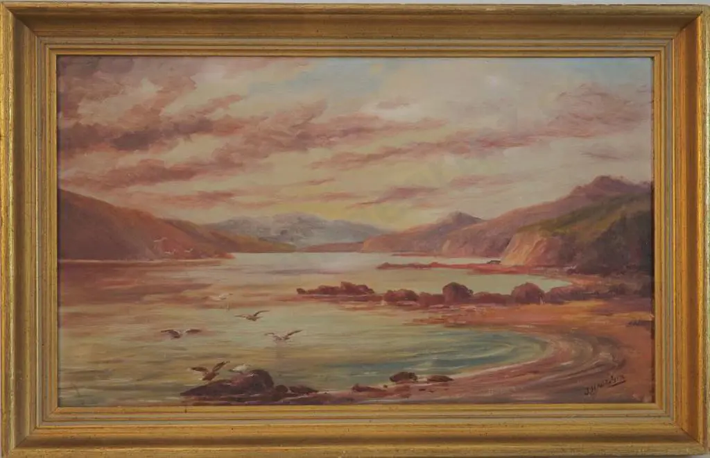 NICHOLSON, John Howard (1855-1930) - Gulls in Bay Image 1++