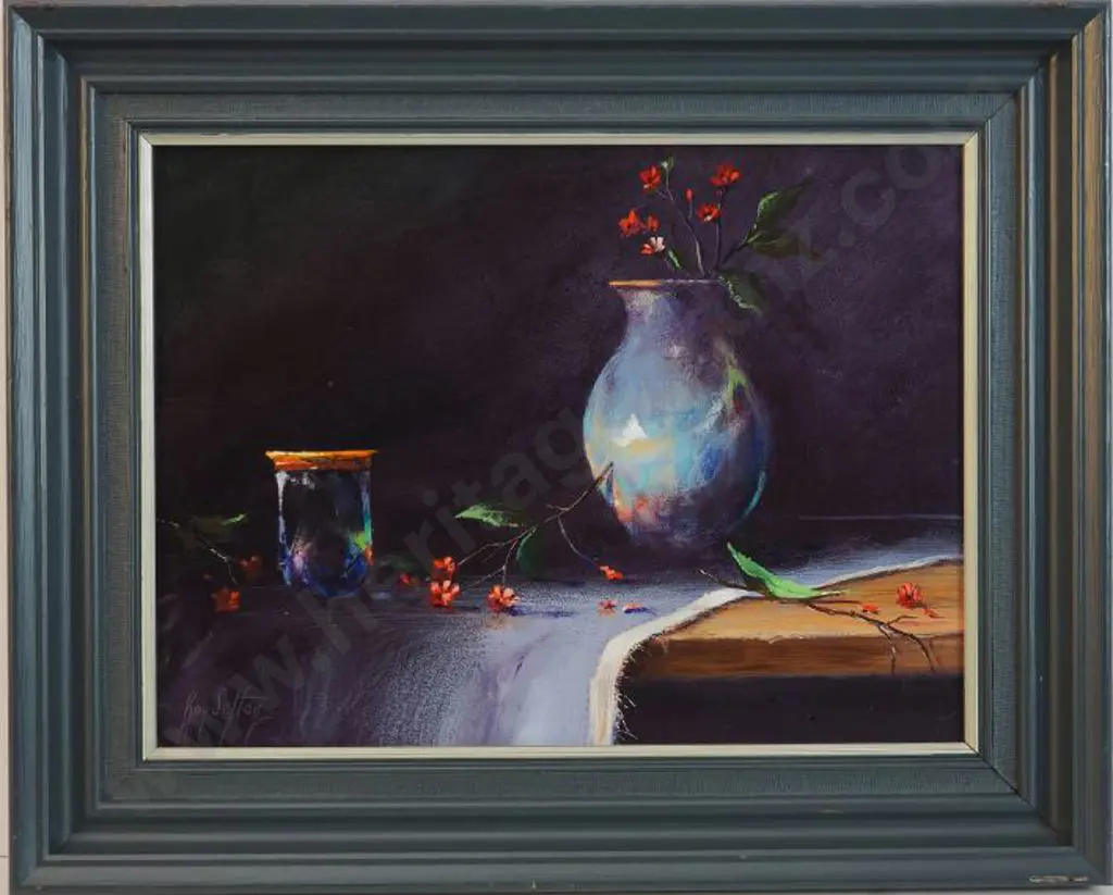 SEFTON, Roy (1938-2021) - Still Life - Vase & Fruit Image 1++