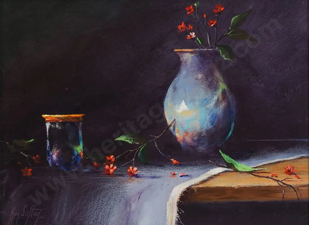 SEFTON, Roy (1938-2021) - Still Life - Vase & Fruit Image 1++