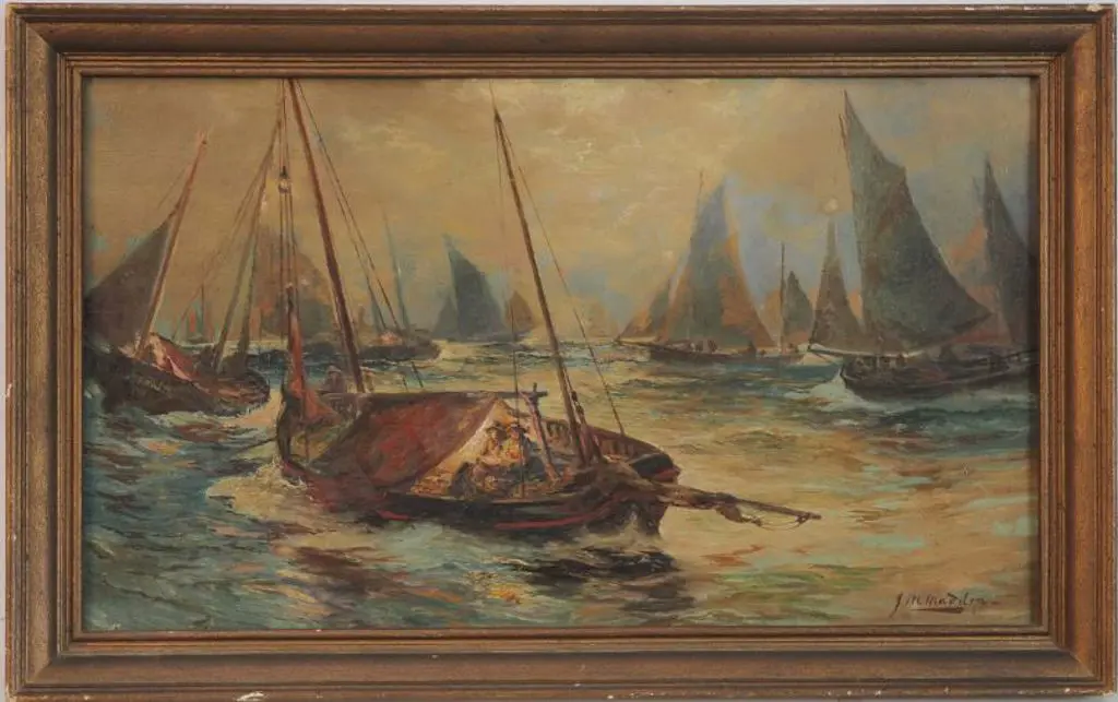 MADDEN, John McIntosh (1856-1923) - Supper Time with the Fishing Fleet Image 1++