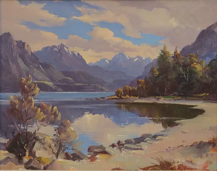 BROWN, Peter (1921-2005) - Lake Te Anau Image 1++