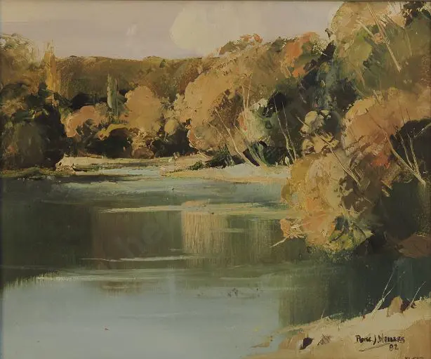 WALLERS, Peter (1953-) - Trees and Stream Image 1++