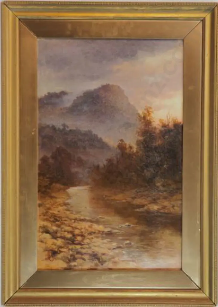 PAYTON, Edward William (1859-1944) - Hills & Stream with Trees, 1897 Image 1++