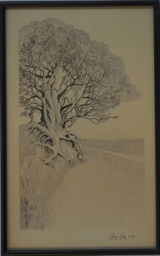 GRAY, George (1954-) - Tree (Pointillism) Image 1++