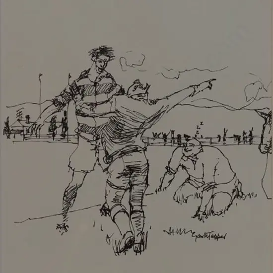 TAPPER, Garth (1927-1999) - 3 Rubgy Players