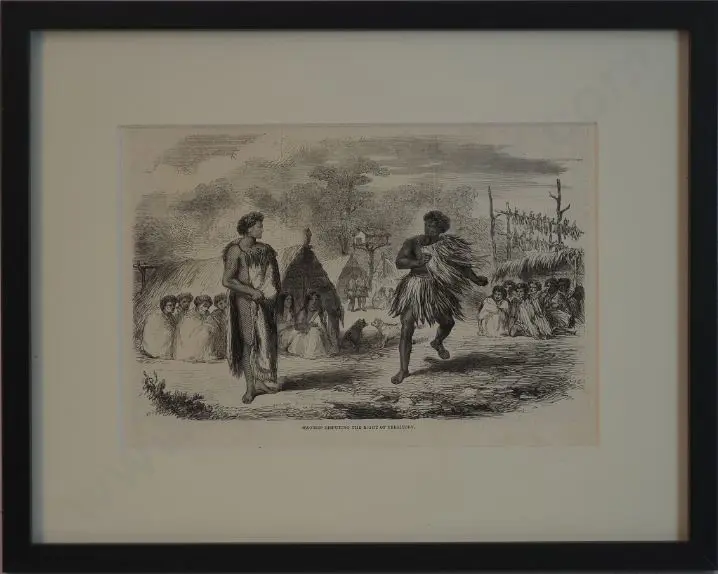 ILLUSTRATED LONDON NEWS - 1862 - Maoris Disputing the Right of Territory Image 1++