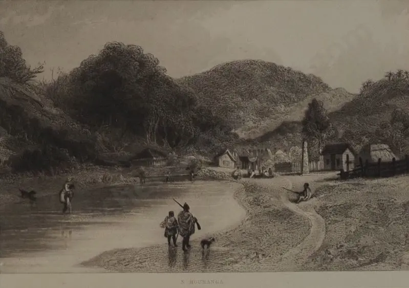 BREES, Samuel Charles (1810-1865) - N'Houranga (Ngauranga Gorge and Stream), 1847 Image 1++