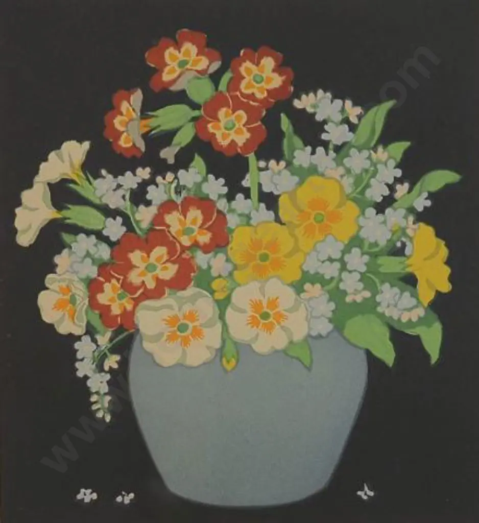 HALL THORPE, John (1874-1947)   - Pansies Image 1++