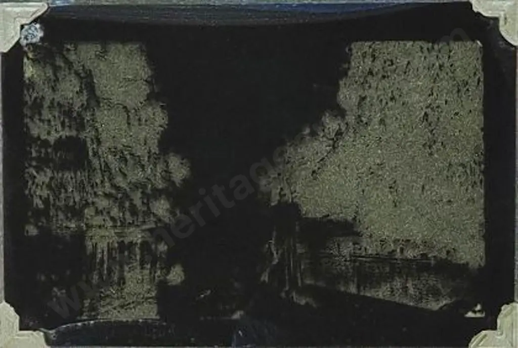 UNKNOWN artist - Whanganui River Collage - Old Postcards with Old Photo Negative Image 1++