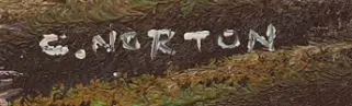 NORTON, C - Mountain Scene with Path through Trees Image 1++