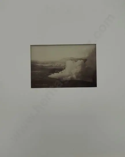 Thermal Activity Rotorua -  c.1887 - Unknown Photographer - A41 - Thermal Activity, Rotorua Lake - c.1887 following Tarawera Eruption Image 1++