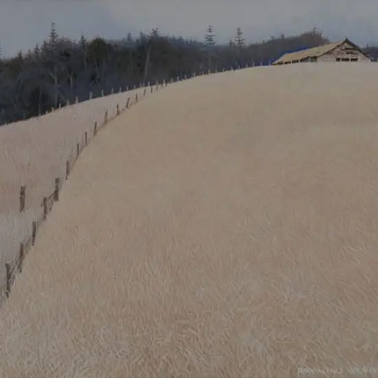 WILSON, Raymond (Active 1970s) - Farm Building on Hill