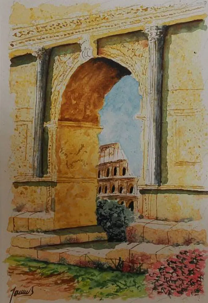 UNKNOWN Artist (signature illegible) - The Colliseum Image 1++
