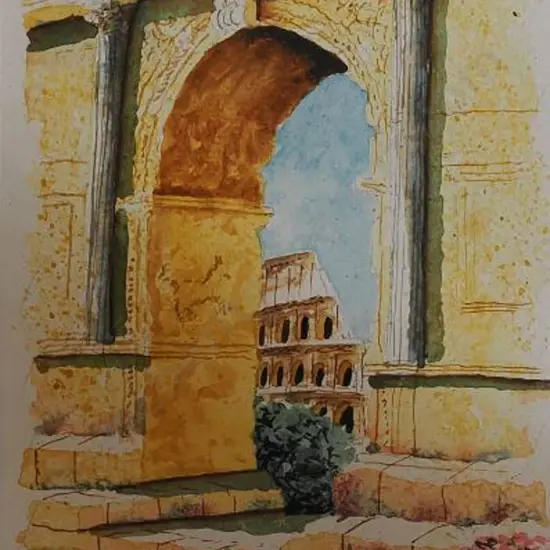 UNKNOWN Artist (signature illegible) - The Colliseum