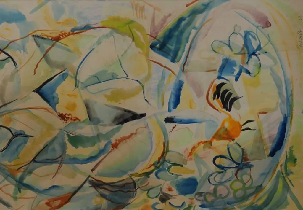 GABRIELLE - Abstract with Rooster Image 1++