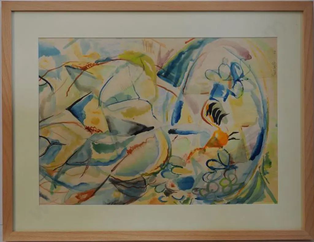 GABRIELLE - Abstract with Rooster Image 1++