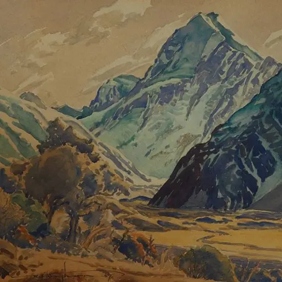 WAGHORN, Reginald J. (1898-1987) - Morning Light, Mount Cook