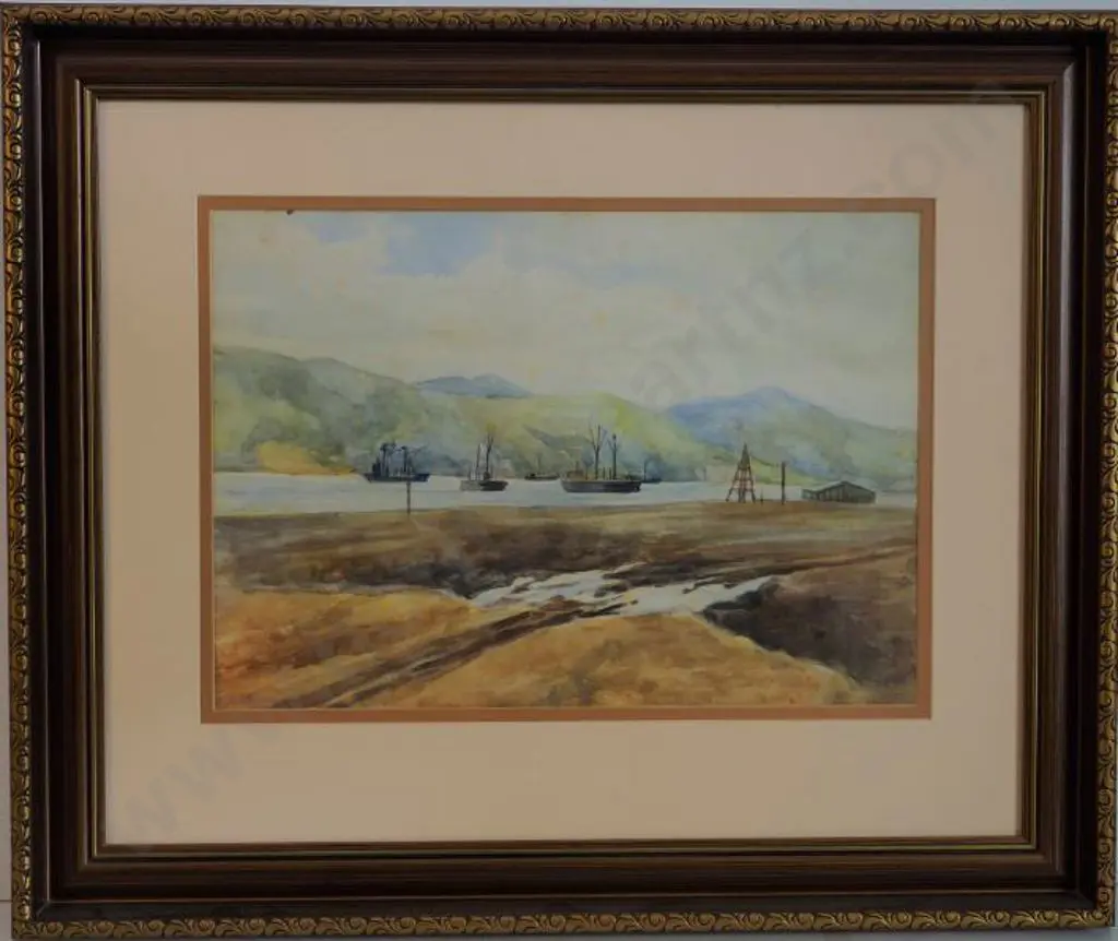 THOMPSON, Sydney Lough (1877-1973) - Boats in Harbour Image 1++