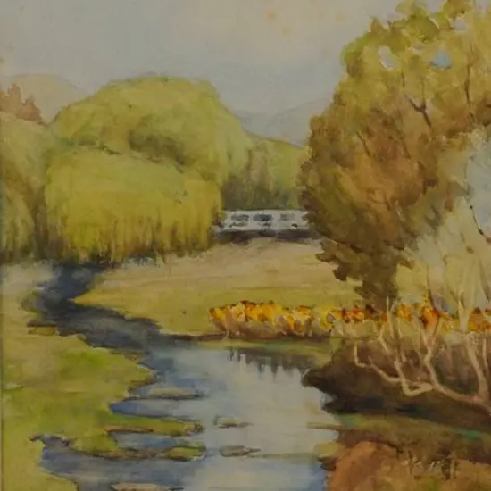 STODDART, Margaret Olrog (1865-1934) - Country  Brook with Trees