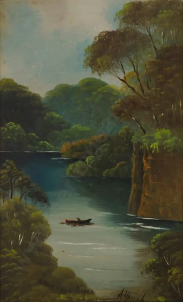 HOUGH, A (19th Cent.) - Wanganui River Image 1++
