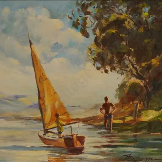 BOEHNKE, Heinz (1920-) - Active 60s/70s - Shoreline, Lake Karapiro