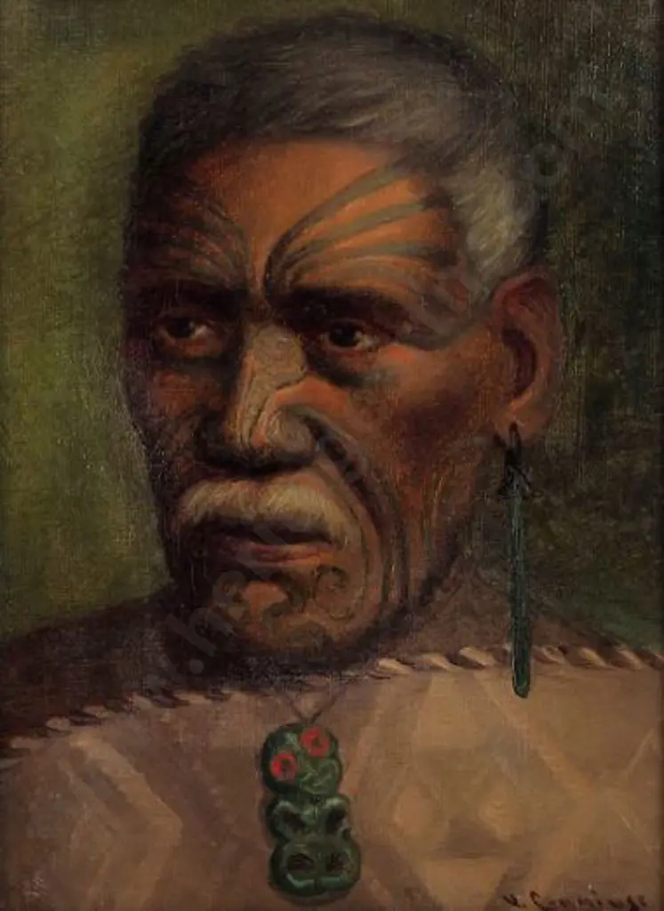 CUMMINGS,Vera (1891-1949) - A Maori Chief Image 1++