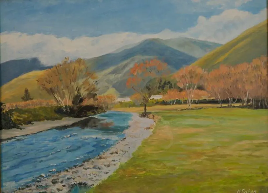 TUCKER, Rob - Small Meandering River  (Hutt River, Silverstream?) Image 1++