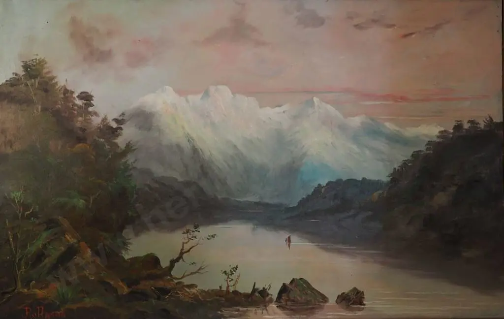 ROLLASON, J. (Late 19th Century) - Southern Alps, NZ Image 1++