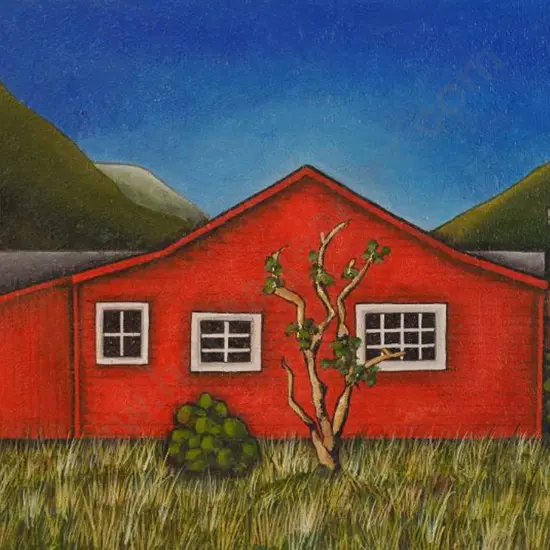 WOHNSIEDLER, Roseanna (1950-) - Red Cottage, Arthur's Pass, Southern Alps, 2002