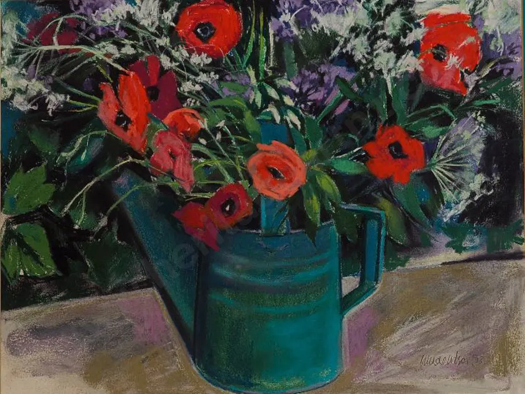 WILSON, Belinda (1954-) - Still life with Poppies Image 1++