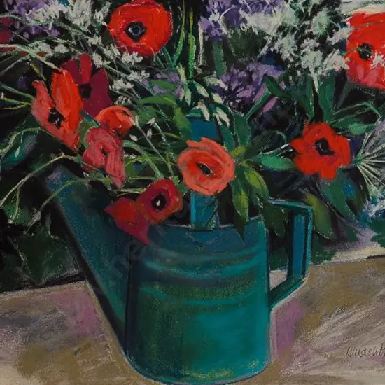 WILSON, Belinda (1954-) - Still life with Poppies
