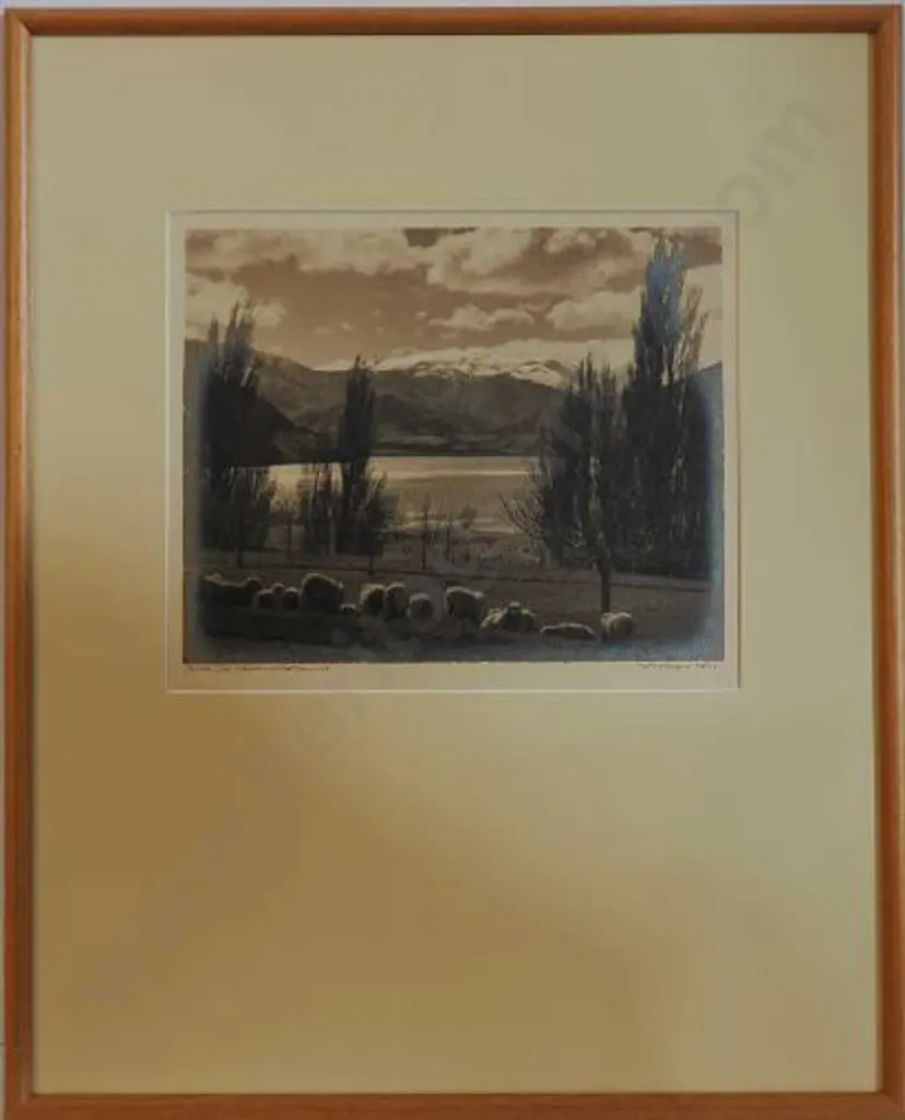 CHANCE, George (1885-1963) - Beside Lake Hayes, Wakatipu Image 1++