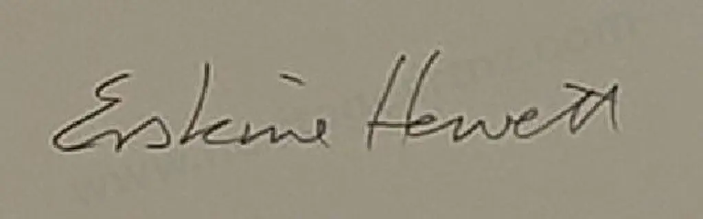 HOWETT, Erskine - From a Brief Acquaintance Sept 1996 Image 1++