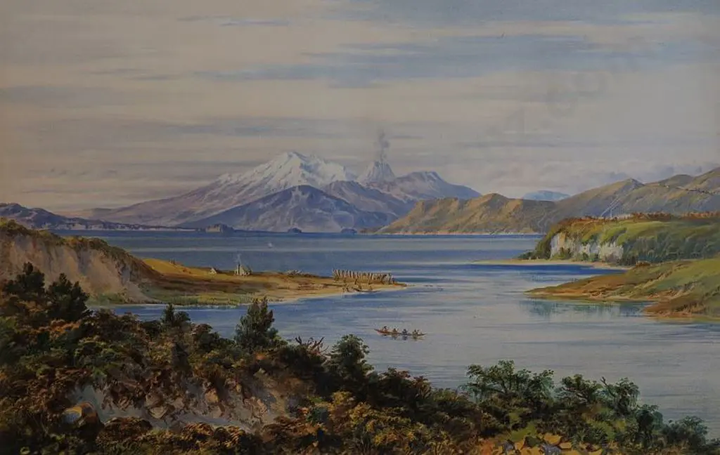 BARRAUD, Charles Decimus (1822-1897) - Lake Taupo Image 1++