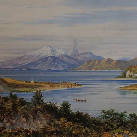 BARRAUD, Charles Decimus (1822-1897) - Lake Taupo
