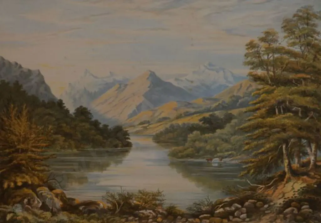 BARRAUD, Charles Decimus (1822-1897) - Lake Mavora Image 1++