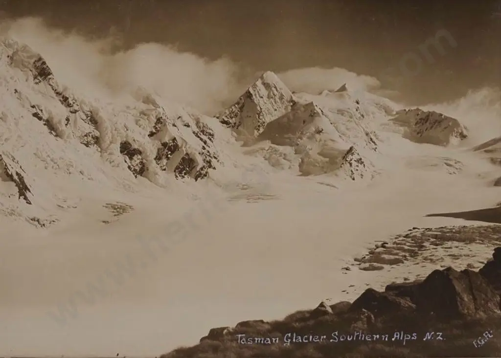 RADCLIFFE, Frederick George (1863-1923) - Tasman Glacier Southern Alps Image 1++