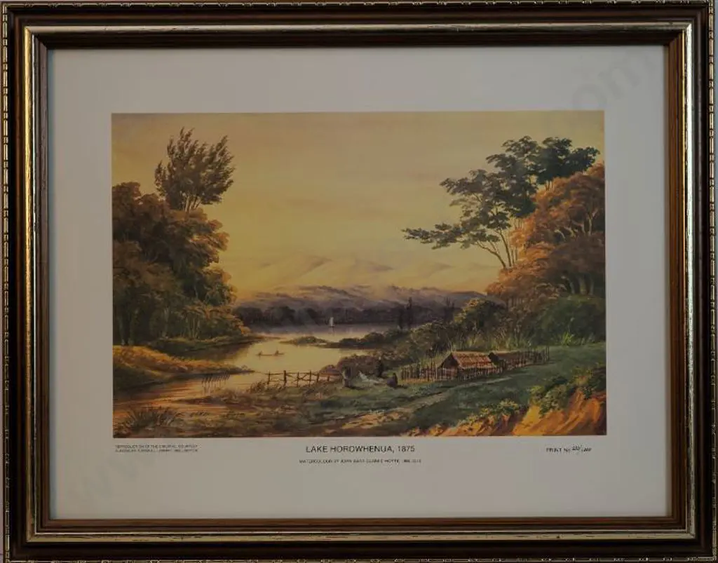 HOYTE, J. B.C. (1835-1913) - Lake Horowhenua, 1875 Image 1++