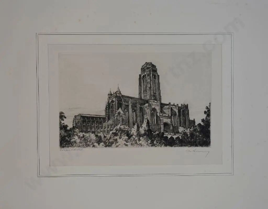 SIMES, A. (1887-1966) - Liverpool Cathedral Image 1++