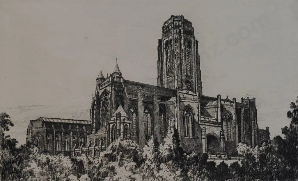 SIMES, A. (1887-1966) - Liverpool Cathedral Image 1++