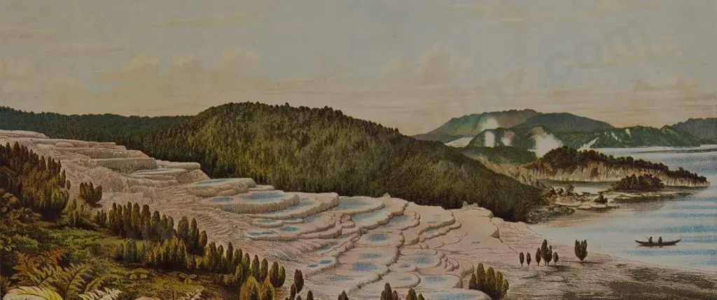 SPENCER, Charles (1854-1933) - Pink Terraces - Rotomahana Image 1++