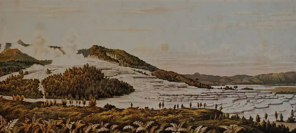 SPENCER, Charles (1854-1933) - White Terraces - Rotomahana Image 1++