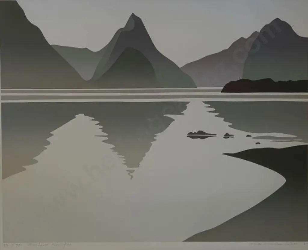 WARR, Malcolm (1939-) - Milford Twilight Image 1++
