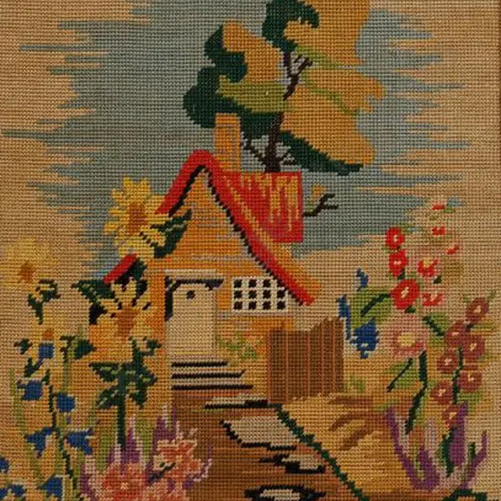 UNKNOWN Artist - Cottage with Flowers