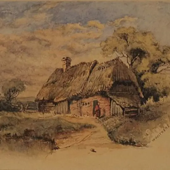 WITHERS, Walter H. (1854-1914) - Thatched Cottage in Country