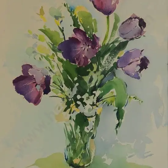 VEL, Gaston de (1924-2010) - Tulips in Vase