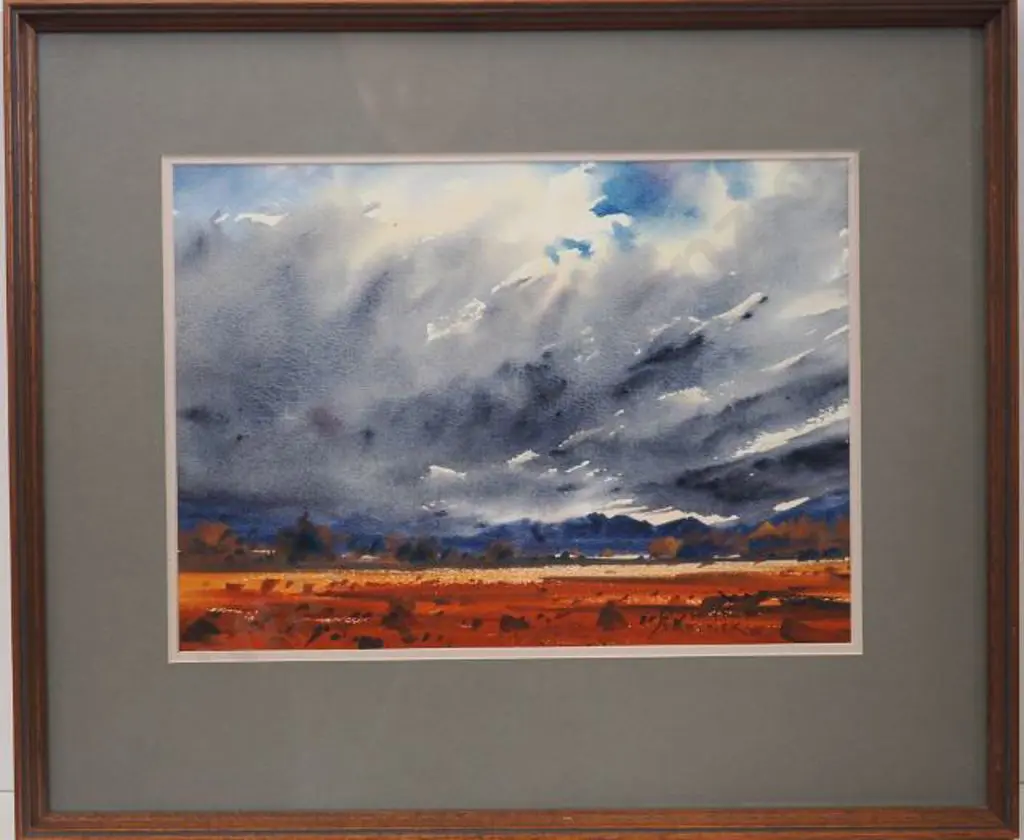 BADCOCK, John (1952-) - Storm over Wheatfields Image 1++